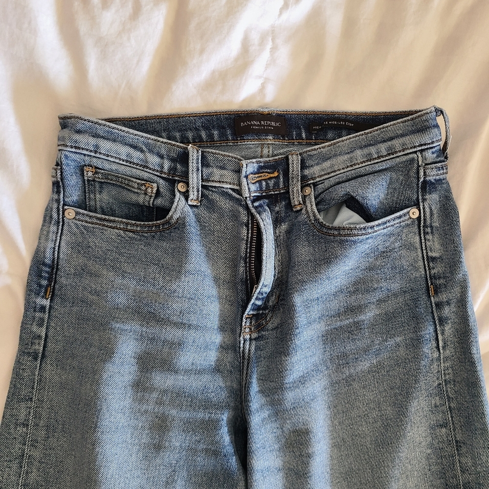 Banana Republic High Rise Wide Leg Jeans